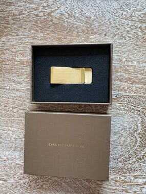 David Yurman Gold logo money clip
